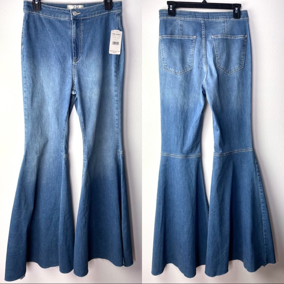 COPY - NWT Free People Just Float On Flare Jeans — Jericho Blue - Picture 4 of 8